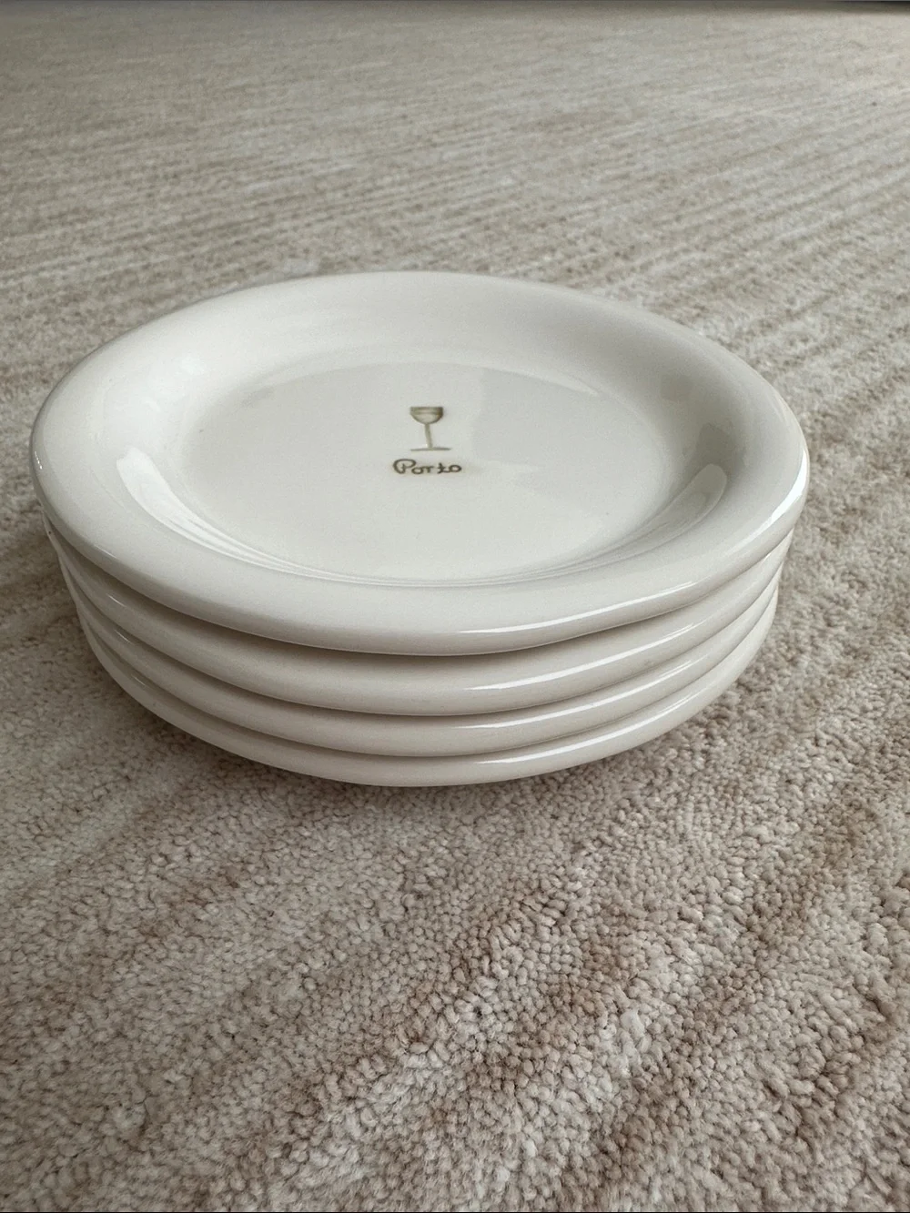 Set of 4 Williams-Sonoma Wine Series Cheese Dish Appetizer Plates Embossed
